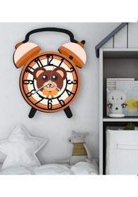 Resim Bk Gift Kişiye Özel Hayvan Figürlü Retro Çalar Saat Tasarımlı Kabartma Figürlü Ahşap Çocuk Duvar Saati-16, Ev Dekoru, Çocuk Odası Aksesuar Bitmeyencom Çok Renkli 