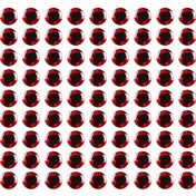 Resim Fosenze 100 Adet 3d Balık Gözü Yapay Yem Aksesuarı - Kırmızı 8mm 