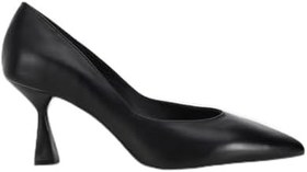 Resim HOTİÇ Kadın Deri Siyah Kısa Topuklu Stiletto 