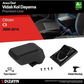 Resim S-dizayn Citroen C3 Kol Dayama Kolçak Abs Vidalı Siyah 2009-2016 