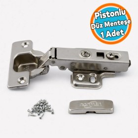 Resim Nzb Pistonlu Tas Menteşe Mutfak Vestiyer Kiler Dolabı Mobilya Kapak Kapağı Metal Düz Krom 