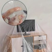 Resim 1 Paket Büyük PE Toz Örtüsü Seyahat, Bilgisayar, TV, Mobilya, Masa, Sehpa, Kanepe, Gardırop, Yatak ve Pencere Koruması için 