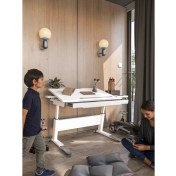 Resim Creo Mobili Ev Ofis Kullanımı İçin Çekmeceli Çalışma Masası - 120x75 Cm, Beyaz/Gri - Sirius Basic 