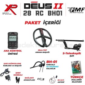 Resim Dedektör Burada DEUS 2 - 28cm FMF Başlık, Ana Kontrol Ünitesi (RC), BH-01 Kablolu 