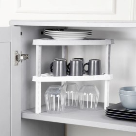 Resim Gondol Plastik Gondol Üçgen Ayaklı Raf Düzenleyici ve Yükseltici 