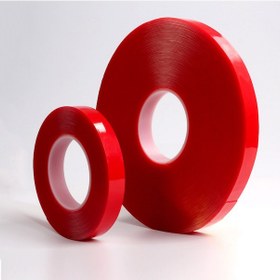 Resim Çift Taraflı Akrilik Silikonize Bant 12mmx33mt Kırmızı Vhb 