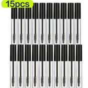 Resim Ev ve Seyahat için Siyah & Beyaz Plastik Doldurulabilir Kaplar ile 15 Adet 10ml Boş Maskara Tüpleri, Taşınabilir & Yeniden Kullanılabilir, Taşınabilir Kozmetikler | Şık Tasarım | Plastik Maskara Tüpleri 