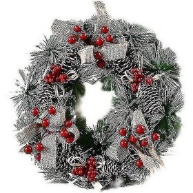 Resim Noel Çelengi, Ön Kapıda Açık Hava Noel Çelengi, Noel Çelengi, Noel Partisi Dekorasyonu 