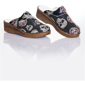 Resim Kuru Kafa Temalı Ortopedik Sabo Terlik Hastane Hemşire Sabo Çok Renkli 