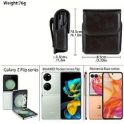 Resim Sunshine022 Samsung Galaxy Uyumlu Z Flip3/4/5/6 Ve Motorola Razr Taşınabilir Siyah Telefon Kılıfı Bel Çantası 
