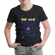 Resim Pac-Man - Get Ready Siyah Çocuk Tshirt 