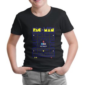 Resim Pac-Man - Get Ready Siyah Çocuk Tshirt 