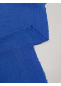 Resim Lüks Müslin Kumaş Mavi 