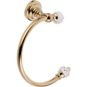 Resim Pure Concept Geometrik Beyaz Altın Pvd Gold Halka Havluluk 