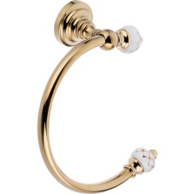 Resim Pure Concept Geometrik Beyaz Altın Pvd Gold Halka Havluluk 