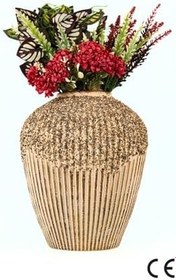 Resim Zamora Handmade Dekoratif Seramik Vazo - El Yapımı Tek Parça Tasarım, Uzun Ömürlü Seramik Malzeme, Yerli Üretim Modern Ev Dekorasyonu Aksesuarı 