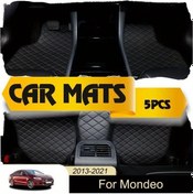 Resim Meridiangoods Ford Mondeo 2013-2021 İçin Basit Şık Kolay Temizlenir 3 Katmanlı Xpe Universal Light Brown Oto Paspas 