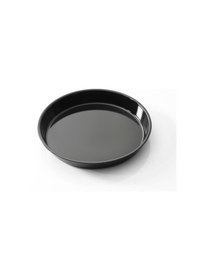 Resim Siyah Parlak Emaye Yuvarlak Fırın Tepsisi 32 Cm Siyah 