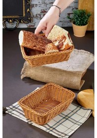 Resim Cooker Ckr3421 Dikdörtgen Hasır Ekmek Sepeti Kahverengi 