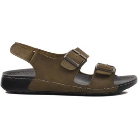 Resim Yeşil Erkek Düz Sandalet 80-954 M Yeşil 