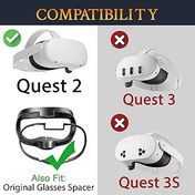 Resim SOULWIT 1 Adet Yüz Minderi Kılıfı (Yüz Arayüzü) için Oculus Quest 2 Yedek Kit, Soğutma Jeli, Sızıntı Önleyici Burun Pedi, Meta Quest2 için VR Aksesuarları (CG Kapak) 