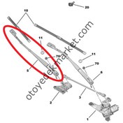 Resim Opel Astra (2022-2024) Sağ Ön Cam Silecek Kolu (Orijinal) 