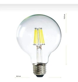 Resim Edison 4W Beyaz LED Ampul G95 E-27 Duy Rustik Dekoratif 6500K Aydınlatma Güç Eşdeğer 30-40W 