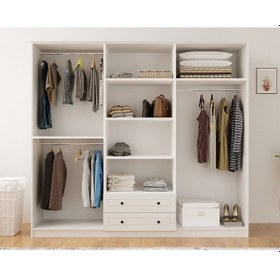 Resim Rabi Mobilya Diva Counry 6 Kapaklı 2 Çekmece Gardırop 