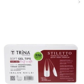 Resim Trina Soft Jel Takma Tırnak -stilletto Yarı Mat 550' Li 