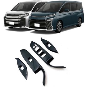 Resim Toyota 2022 Voxy / Noah 90 Serisi Sağdan Direksiyonlu Cam Anahtar Paneli Modifikasyon Etiketi Piyano Siyahı 1 Adet 