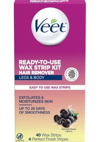 Resim Veet Bacak Ve Vücut Bölgesi için Sir Ağda Bandı 40'lı 