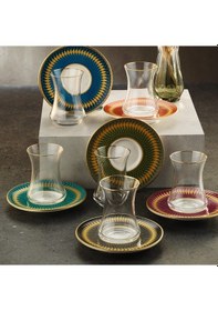 Resim Sandro Moreno 1453 Farfar Gold 12 Parça 6 Kişilik Çay Seti 110 Ml Çok renkli 