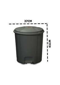 Resim Motek Elit Pedallı Plastik Çöp Kovası İç Kovalıı 22 Lt Antrasit S 