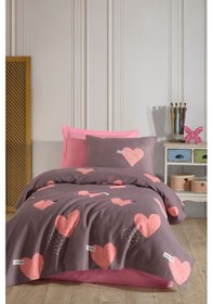 Resim Pike Seti Baskılı Tek Kişilik Jana Pembe Pembe 