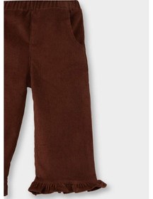Resim Defacto Kız Bebek Beli Lastikli Wide Leg Düz Paça Kadife Pantolon G1665a525wnbn319 Kahve-bn319 