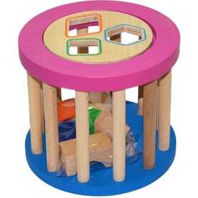 Resim Nessiworld Playwood Educational Wooden Cylinder Puzzle 