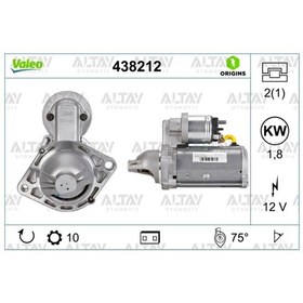 Resim Marş Motoru Corsa C / Corsa D / Astra H 1.3 Cdtı - 12v 1.8 Kw 10 Dıs 6202105 