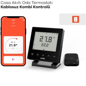 Resim Cosa Akıllı Oda Termostatı Kablosuz Kombi Kontrolü V5 