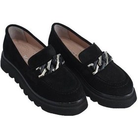 Resim Poletto Hakiki Deri Sıyah Loafer Düz 06 134 3-1961 Siyah 