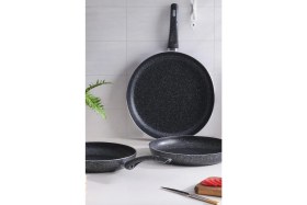 Resim Znp Home Sanat | Granit Tava 32 cm Lüx Tek Kulplu Tava 