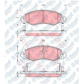 Resim On Fren Balatası Agıla 1.0-1.2-1.3 Cdtı 00 Suzukı Wagon R+ 1.3 4wd 00 