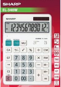 Resim Sharp EL-340W 12 Hane Masa Üstü Hesap Makinesi 