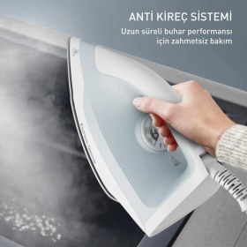 Resim Tefal Express Optimal SV42 Buhar Kazanlı Ütü 2200 Watt Güçlü Performans ve Otomatik Kapanma 