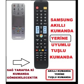 Resim Ata Elektronik Samsung Tüm Modeller Için Smartled Tv Kumandası- Air Sihirli Maus Mouse Yerine Tuşlu Muadil Klasik Model Kumandası 1078 