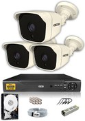 Resim 3 Kameralı 5 MP Sony Lensli 1080p Full HD Cepten İzle 250 Dış Güvenlik Kamerası Sistemi DS-2025HD-SET3-250-X IDS
