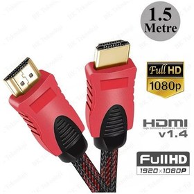 Resim Yüksek Hızlı Full HD 3D Örgülü HDMI Kablo - 1.5 Metre 