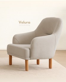 Resim Velura Home & Living Lara Berjer & Tekli Koltuk - Krem 