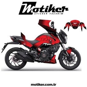 Resim Bajaj Dominar Red Shark Sticker Etiket Kaplama Model 