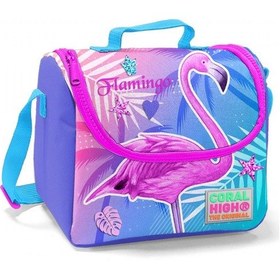 Resim Coral High Mor Flamingo Baskılı Termoslu Beslenme Çantası - Kız Ç 