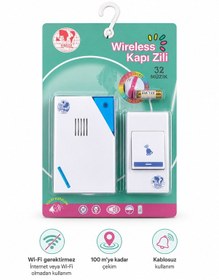 Resim Kırgıl Wireless Kablosuz Kapı Zili 32 Melodili Pilli Kapı Zili 